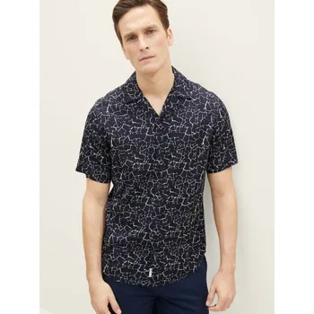 Pánská košile TOM TAILOR PÁNSKÁ KOŠILE KR..RUKÁV VZOR -NAVY