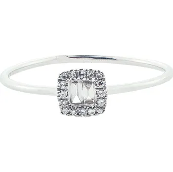 Prsten Dámský prsten z bílého zlata s diamanty FR4717