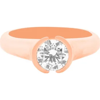Prsten Zásnubní prsten z růžového zlata s diamantem 99RI0013R