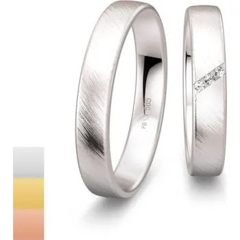 Prsten Snubní prsteny Basic Light II z bílého zlata s diamanty nebo zirkony 4804228-4804227