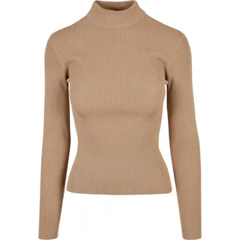 Dámský svetr Ladies Rib Knit Turtelneck Sweater - unionbeige XXL