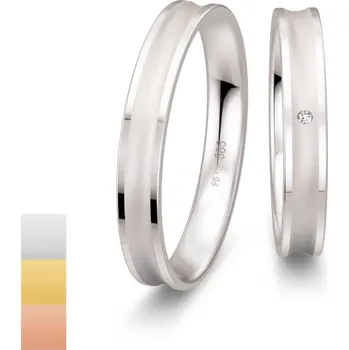 Prsten Snubní prsteny z bílého zlata s diamantem nebo zirkonem SmartLine Slim 4807126-4807125