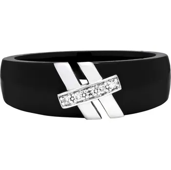 Prsten Keramický prsten s diamanty Guy Laroche TP007GCNB