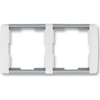 vypínač ELEMENT Dvojrámeček vodorovný bílá/ledová šedá ABB 3901E-A00120 04