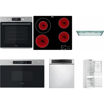 Set domácích spotřebičů WHIRLPOOL OMK58CU1SX + WHIRLPOOL AKT 8130/NE + WHIRLPOOL AKR 650/1 IX + WHIRLPOOL MBNA910X + WHIRLPOOL WBC 3C34 PF X + WHIRLPOOL WHC18 T311
