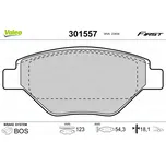 VALEO Sada brzdových destiček, kotoučová brzda 301557