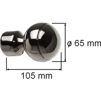 Koncovka pro tyč 25mm Paola - onyx