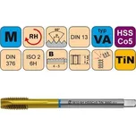 NÁSTROJE CZ Závitník strojní M5x0,8 ISO2 HSSCo5 TiN DIN 376 B - 3660 - CZZ3660-M5-ISO2
