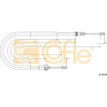 Lanko parkovací brzdy COFLE Tažné lanko, parkovací brzda 106034