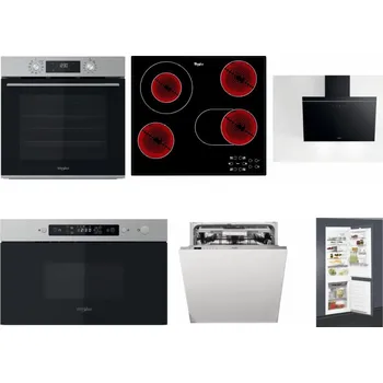 Set domácích spotřebičů WHIRLPOOL OMK58CU1SX + WHIRLPOOL AKT 8190/BA + WHIRLPOOL AKR 62F LT K + WHIRLPOOL MBNA910X + WHIRLPOOL WIO 3O540 PELG + WHIRLPOOL ART 65031