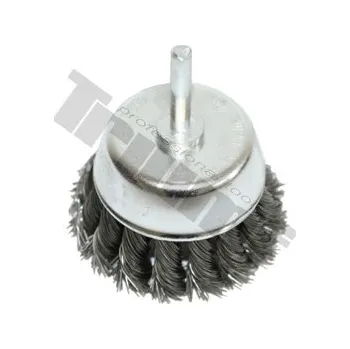 Brusný kotouč Drátěné kolečko 75 mm, trn 6 mm, opletené