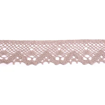 Krajka Krajka lněná 75261 paličkovaná šíře 40mm přírodní (30m/bal.)