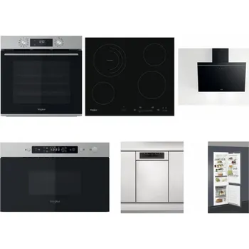 Set domácích spotřebičů WHIRLPOOL OMK58CU1SX + WHIRLPOOL AKT 8900 BA + WHIRLPOOL AKR 62F LT K + WHIRLPOOL MBNA910X + WHIRLPOOL WSBO 3O34 PF X + WHIRLPOOL ART 66112