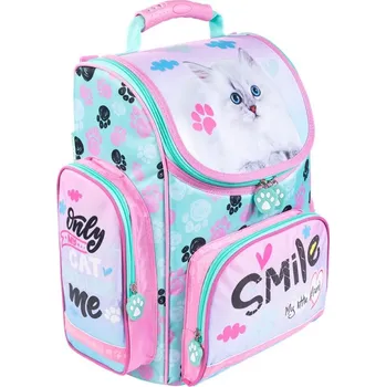 Školní batoh ŠKOLNÍ ERGONOMICKÝ BATOH aktovka My Little Friend KOČKA PASTEL CAT