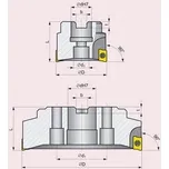 Frézy s upínáním šroubkem 84003249 H4 -N- PRAMET - PM-125B09R-S90AP15D