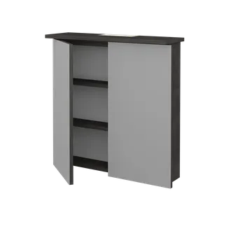 Koupelnový nábytek Dřevojas Dvoudveřová galerka SANI GA2O 70 - D16 Beton tmavý