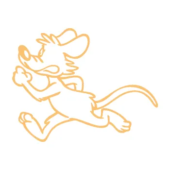 Samolepící dekorace SAMOLEPKA Myš 001 levá sprintuje (08 - béžová) NA AUTO, NÁLEPKA, FÓLIE, POLEP, TUNING, VLASTNÍ TEXT, TISK, AUTOSAMOLEPKY.cz, POLEPY, OBRÁZEK, LOGO, SAMOLEPKY