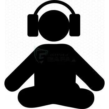 Samolepicí dekorace na vozidlo Nálepka - Poslouchám hudbu - NALEPKA31c