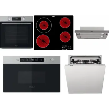 Set domácích spotřebičů WHIRLPOOL OMK58CU1SX + WHIRLPOOL AKT 8130/NE + WHIRLPOOL AKR 5390/1 IX + WHIRLPOOL MBNA910X + WHIRLPOOL WIC 3C33 PFE
