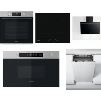 Set domácích spotřebičů WHIRLPOOL OMK58CU1SX + WHIRLPOOL WS Q2760 BF + WHIRLPOOL AKR 62F LT K + WHIRLPOOL MBNA910X + WHIRLPOOL WSIC 3M27 C