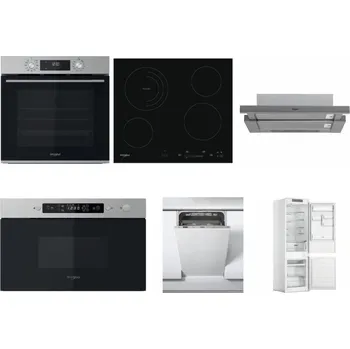 Set domácích spotřebičů WHIRLPOOL OMK58CU1SX + WHIRLPOOL AKT 8900 BA + WHIRLPOOL AKR 749/1 IX + WHIRLPOOL MBNA910X + WHIRLPOOL WSIC 3M27 C + WHIRLPOOL WHC18 T311