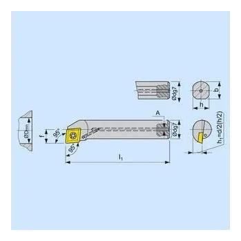 Příslušenstí k soustruhu Soustružnický nůž vnitřní 84000935 / 6756715 SCLC(RL) INT B1 -S- PRAMET - PM-S16M-SCLCL-09-A