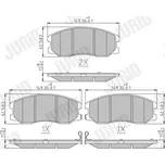 JURID Sada brzdových destiček, kotoučová brzda 572570J