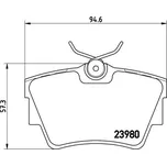 BREMBO Sada brzdových destiček, kotoučová brzda P59041