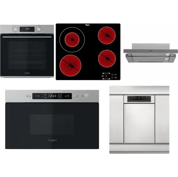Set domácích spotřebičů WHIRLPOOL OMK58CU1SX + WHIRLPOOL AKT 8130/NE + WHIRLPOOL AKR 749/1 IX + WHIRLPOOL MBNA910X + WHIRLPOOL WSBO 3O34 PF X