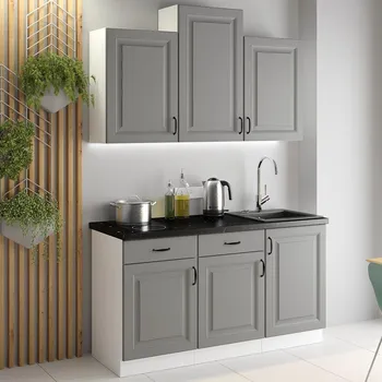 Kuchyňská linka STILO 150 cm bílá/šedá