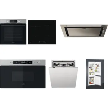 Set domácích spotřebičů WHIRLPOOL OMK58CU1SX + WHIRLPOOL WS Q2760 BF + WHIRLPOOL WCT3 64 FLB X + WHIRLPOOL MBNA910X + WHIRLPOOL WIC 3C33 PFE + WHIRLPOOL ART 65031