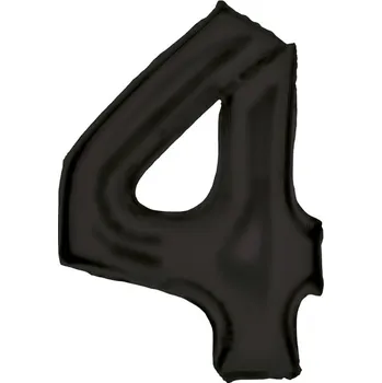 Balónek Balónek číslo 4 černé 86 cm - Amscan 9917306