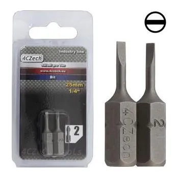 Bit 4CZech Bit 1/4" PL 0,4x2mm délka 25mm balení 2ks - 4CZ-8071-20