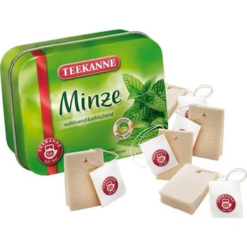Dřevěná hračka Erzi - Německo Teekanne mátový čaj v plechové dóze