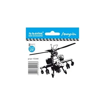 Samolepicí dekorace na vozidlo Samolepky na auto design Helicopter (rozměr 9,6x7cm) SLEVA 5%