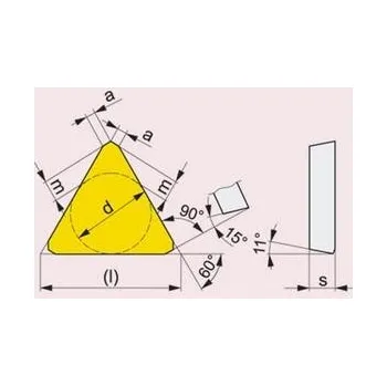 dílenský stroj SK břitová destička TPCN 1603PDSN, 8040 /S/ PRAMET - PM-TPCN-1603PDSN-8040