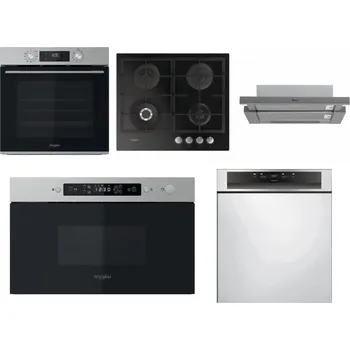 Set domácích spotřebičů WHIRLPOOL OMK58CU1SX + WHIRLPOOL GOFL 629/NB + WHIRLPOOL AKR 749/1 IX + WHIRLPOOL MBNA910X + WHIRLPOOL WBC 3C34 PF X