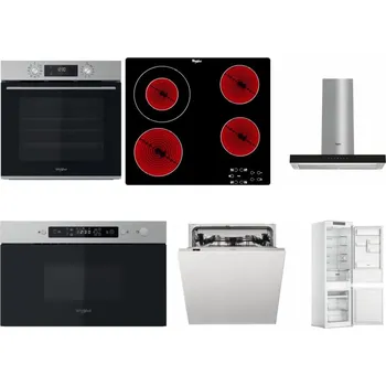 Set domácích spotřebičů WHIRLPOOL OMK58CU1SX + WHIRLPOOL AKT 8130/NE + WHIRLPOOL WHBS 62F LT K + WHIRLPOOL MBNA910X + WHIRLPOOL WIC 3C33 PFE + WHIRLPOOL WHC18 T311