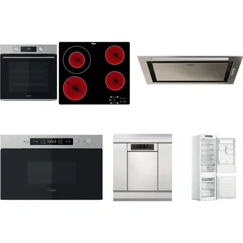 Set domácích spotřebičů WHIRLPOOL OMK58CU1SX + WHIRLPOOL AKT 8130/NE + WHIRLPOOL WCT3 64 FLB X + WHIRLPOOL MBNA910X + WHIRLPOOL WSBO 3O34 PF X + WHIRLPOOL WHC18 T311