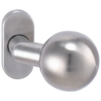 Dveřní kování MPK - KOULE VYOSENÁ - UOR bez spodní rozety, koule pevná ks BN - Broušená nerez