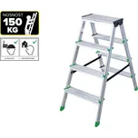 PROTECO schůdky Al 4-stupňové oboustranné 85 cm PROTECO, nosnost 150kg