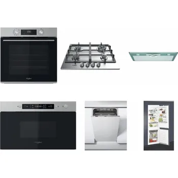 Set domácích spotřebičů WHIRLPOOL OMK58CU1SX + WHIRLPOOL TKRL 661 IX EU + WHIRLPOOL AKR 650/1 IX + WHIRLPOOL MBNA910X + WHIRLPOOL WSIC 3M27 C + WHIRLPOOL ART 65031