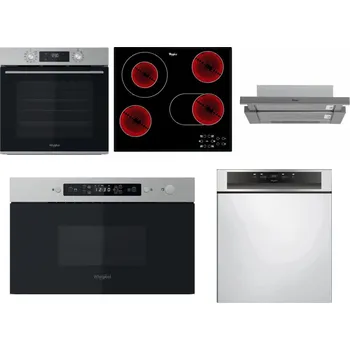 Set domácích spotřebičů WHIRLPOOL OMK58CU1SX + WHIRLPOOL AKT 8190/BA + WHIRLPOOL AKR 749/1 IX + WHIRLPOOL MBNA910X + WHIRLPOOL WBC 3C34 PF X