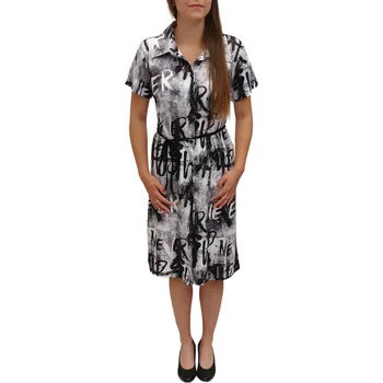 Dámské šaty Šaty Pratto černobílé s písmeny košilové velikost pratto: 42