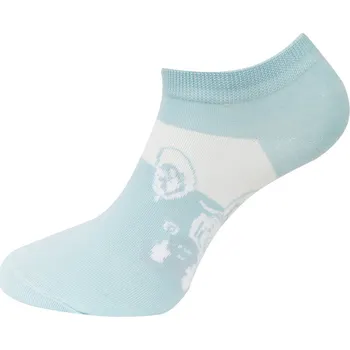 Dámské ponožky Dámské kotníkové ponožky ND9815 s buldočkem - modré barvy 9001624-4 Velikost ponožek: 35-38