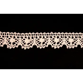 Krajka Krajka bavlněná 75088 paličkovaná šíře 27mm režná (30m/bal.)