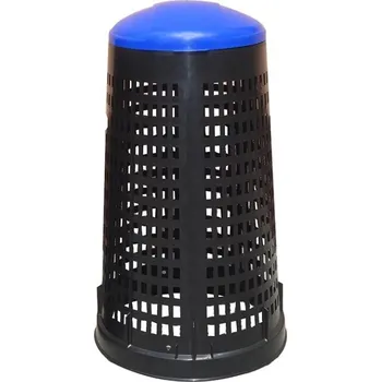 Odpadkový koš Odpadkový koš plastový 120 l - lehce stohovatelný, víko modré