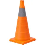 Skládací dopravní kužel, 42 cm, oranžová / reflexní stříbrná