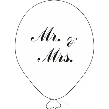 Balónek Balónek latexový 30 cm - MR. & Mrs.