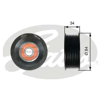 GATES Vratná/vodicí kladka, klínový žebrový řemen T36425